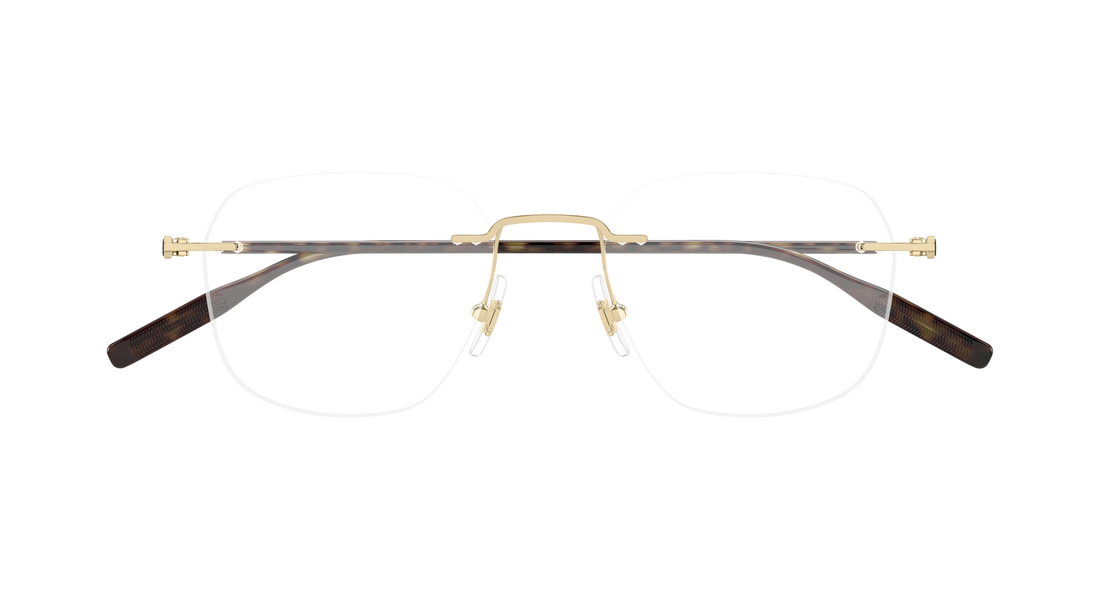 Brillen montblanc mb0430o 003 dorado round/oval/panthos masculino größe 51mm - Detailansicht
