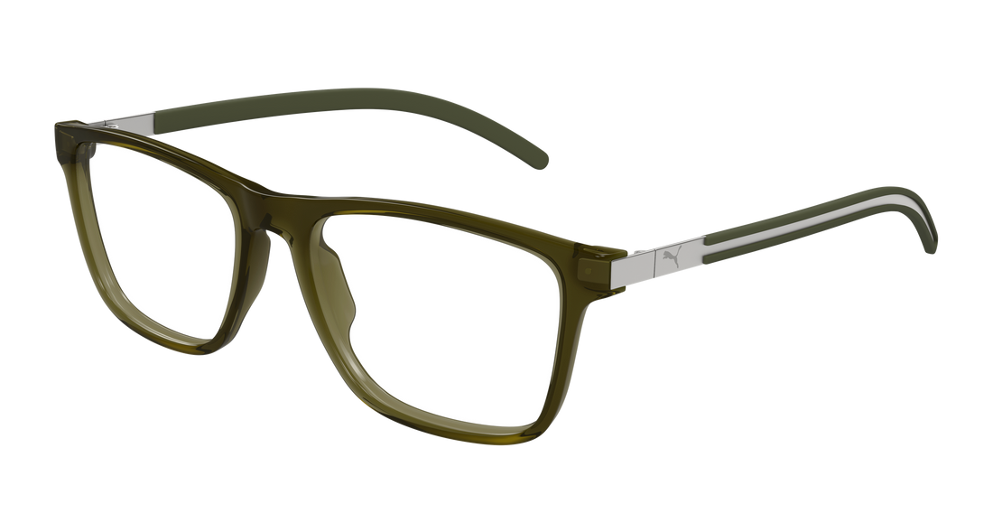 Brillen puma pu0511o 003 verde rectangular / squared masculino größe 56mm - Hauptansicht