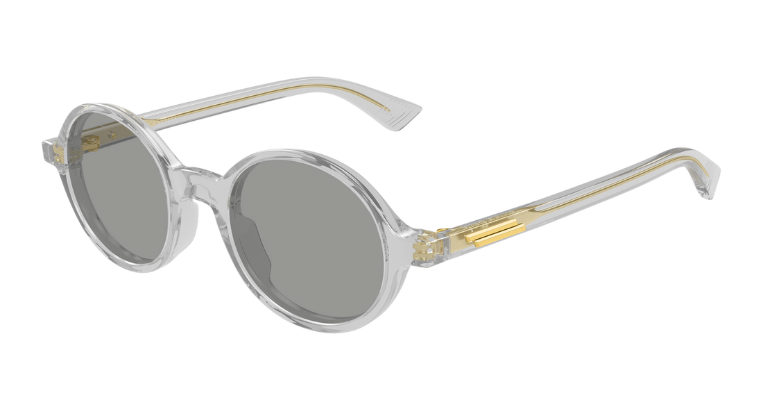 Lunettes de soleil bottega veneta bv1430s 004 gris round/oval/panthos unisex taille 48mm - Vue principale