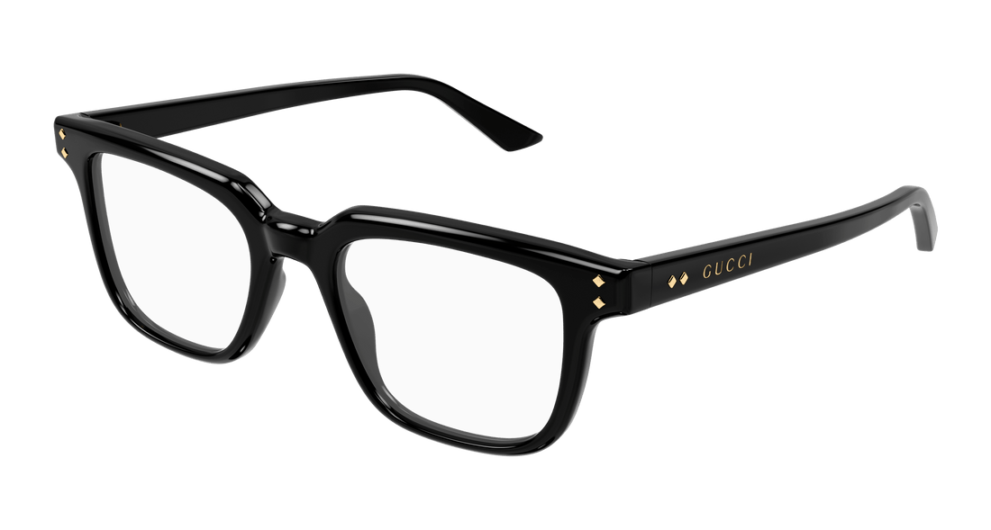 Óculos graduados gucci gg1895o 001 negro square masculino tamanho 49mm - Vista principal