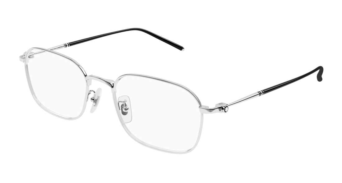 Brillen montblanc mb0414oa 003 plateado square masculino größe 54mm - Hauptansicht