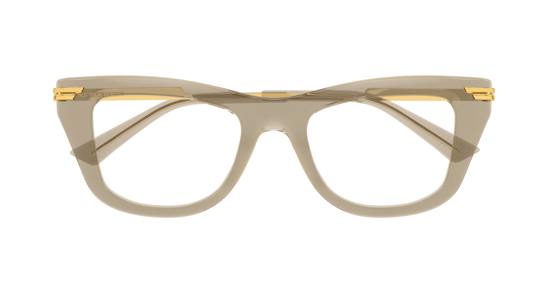 Prescription glasses bottega veneta bv1370o 003 marron square unisex size 50mm - Detailed view