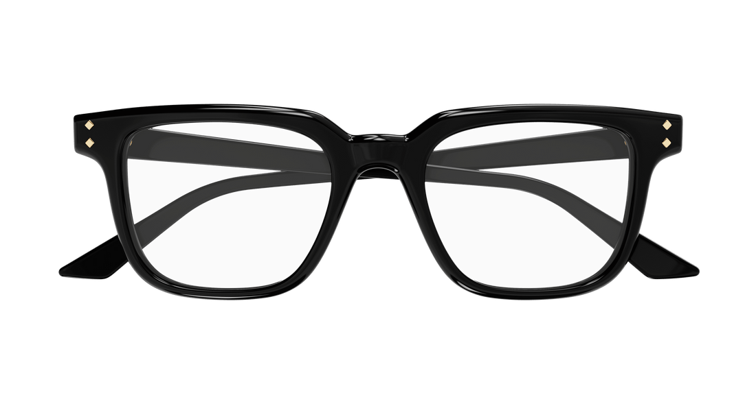 Óculos graduados gucci gg1895o 001 negro square masculino tamanho 49mm - Vista de detalhe