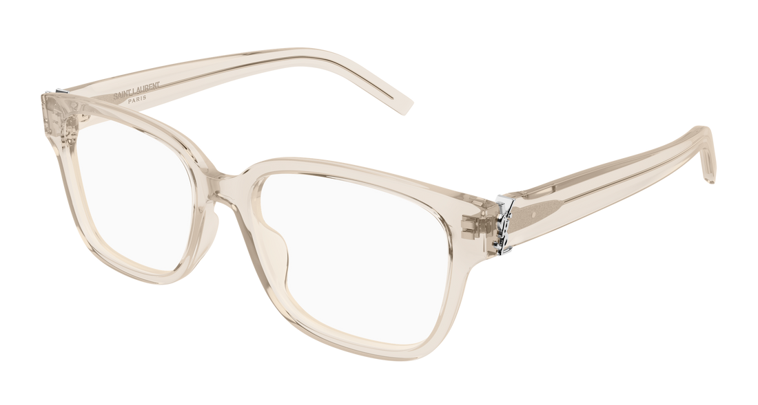 Prescription glasses saint laurent sl m150/f 004 beige square unisex size 55mm - Main view