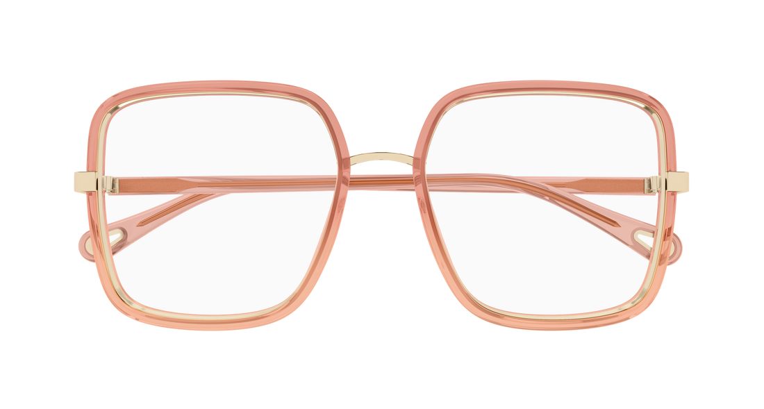 Óculos graduados chloé ch0338o 002 rojo rectangular / squared femenino tamanho 55mm - Vista de detalhe