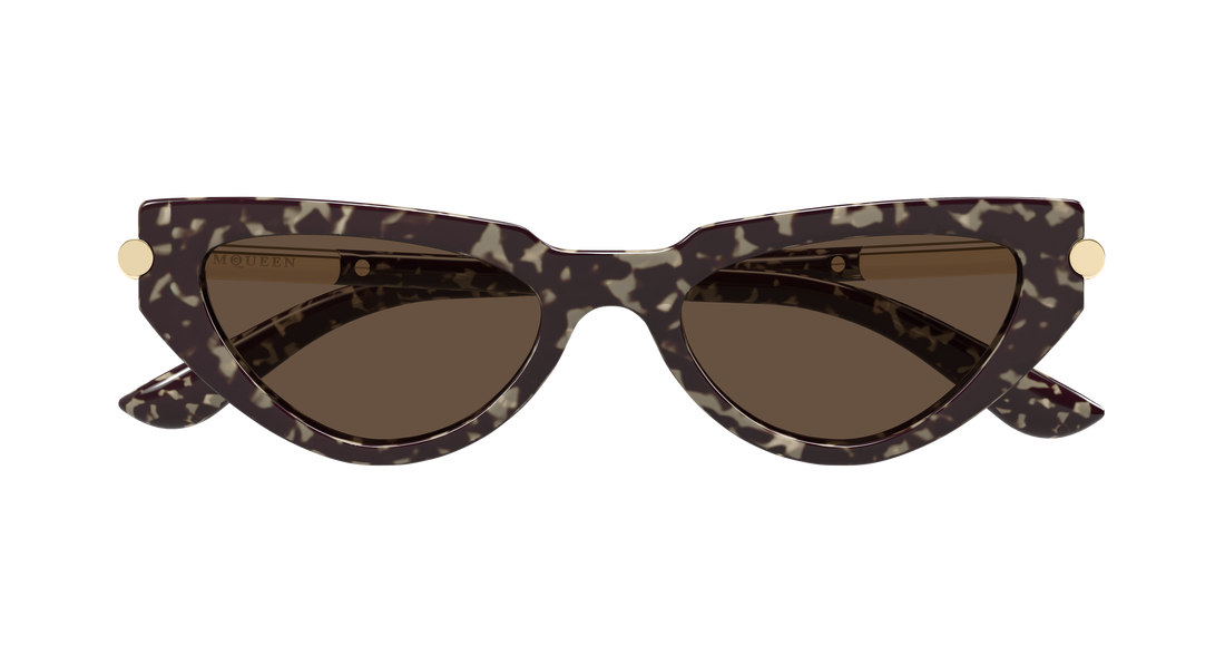 Solglasögon alexander mcqueen am0520s 002 havana cat eye femenino storlek 51mm - Detaljvy