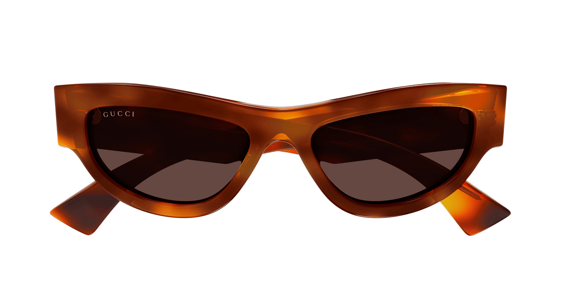 Occhiali da sole gucci gg1834s 002 havana cat eye femenino taglia 53mm - Vista dettagliata