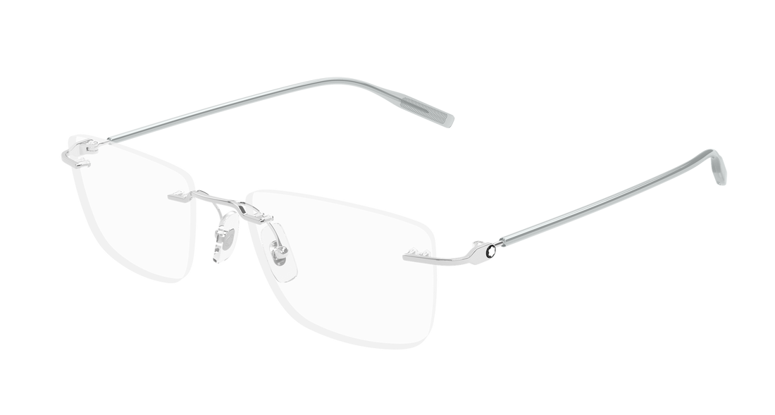 Brillen montblanc mb0431o 004 plateado rectangular / squared masculino größe 53mm - Hauptansicht
