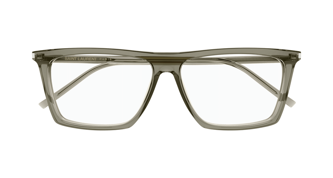 Prescription glasses saint laurent sl 803 010 marron square masculino size 57mm - Detailed view