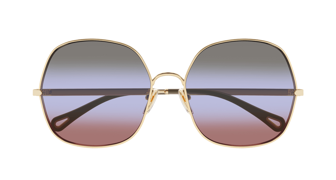 Solglasögon chloé ch0282s 004 dorado square femenino storlek 60mm - Detaljvy