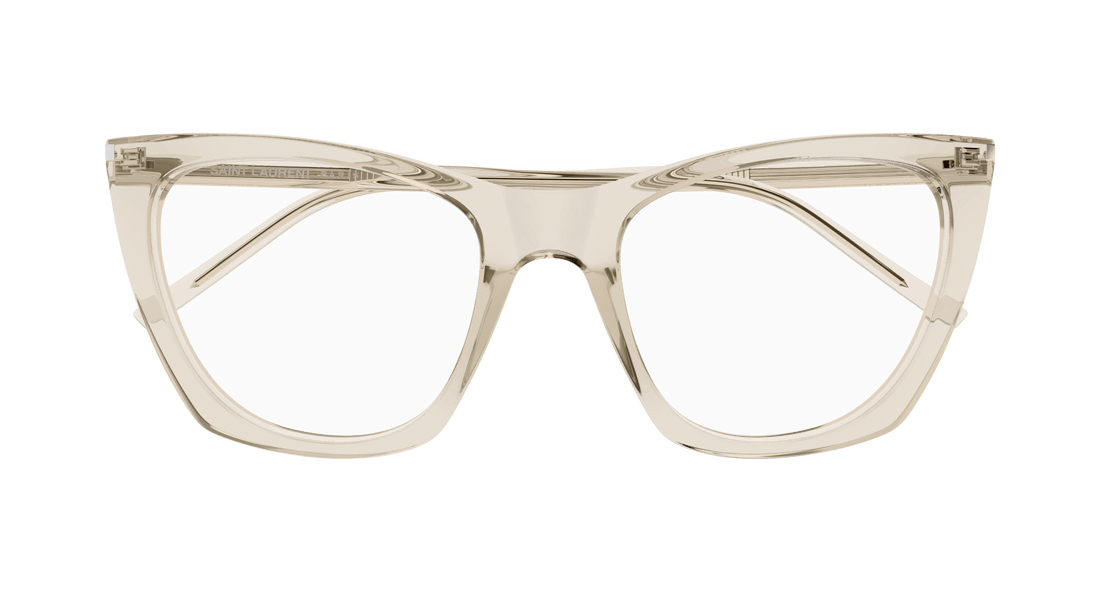 Prescription glasses saint laurent sl 214 kate thin opt 004 beige cat eye femenino size 55mm - Detailed view