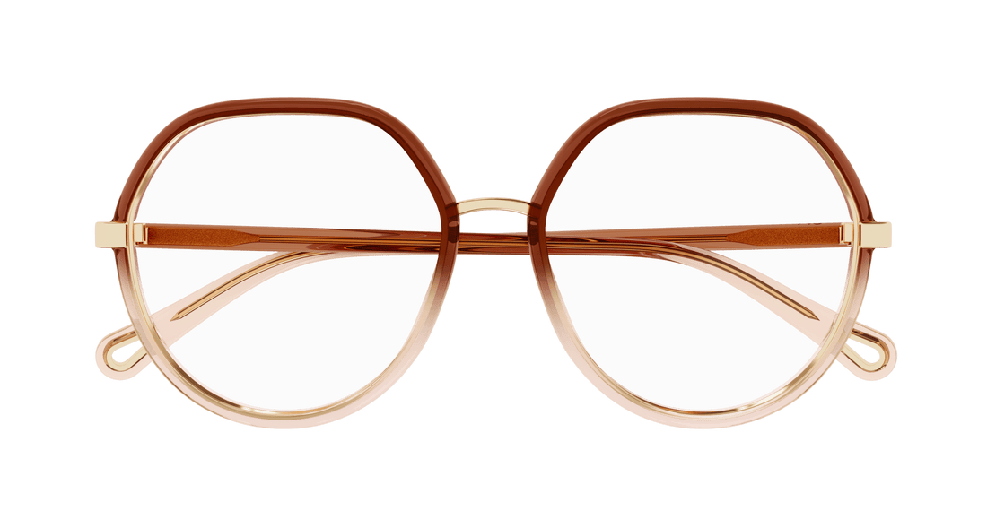 Glasögon chloé ch0131o 008 marron pilot femenino storlek 51mm - Detaljvy