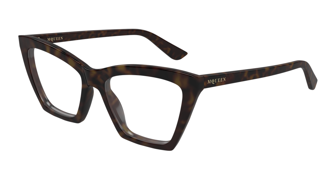 Occhiali da vista alexander mcqueen am0536o 002 havana cat eye femenino taglia 54mm - Vista principale
