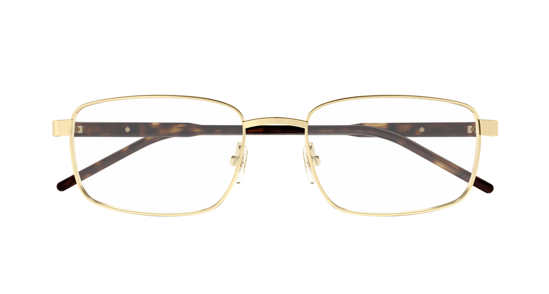Óculos graduados gucci gg1801o 002 dorado square masculino tamanho 54mm - Vista de detalhe