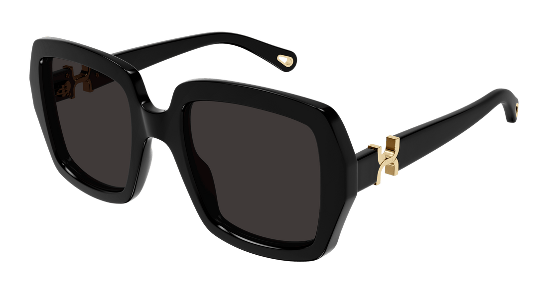 Lunettes de soleil chloé ch0301s 001 negro square femenino taille 52mm - Vue principale