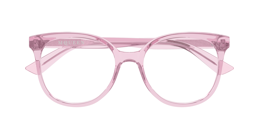 Gafas graduadas alexander mcqueen am0540o 005 rosa cat eye femenino talla 54mm - Vista de detalle