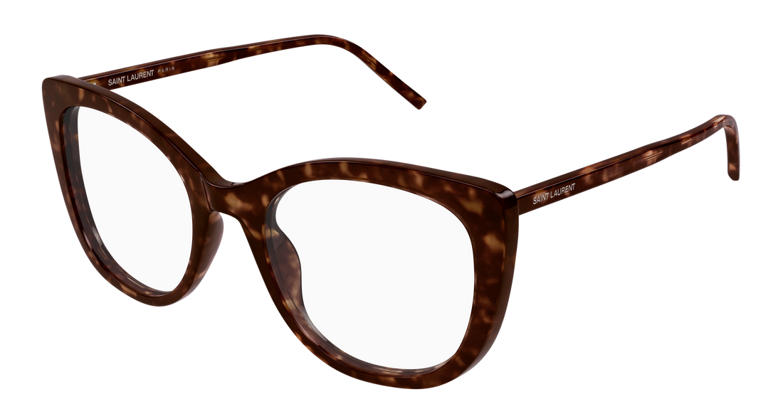 Prescription glasses saint laurent sl 778 002 havana cat eye femenino size 55mm - Main view