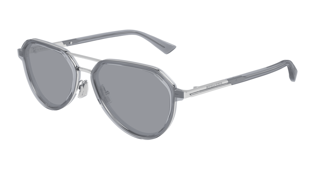 Occhiali da sole bottega veneta bv1373s 003 azul pilot unisex taglia 55mm - Vista principale