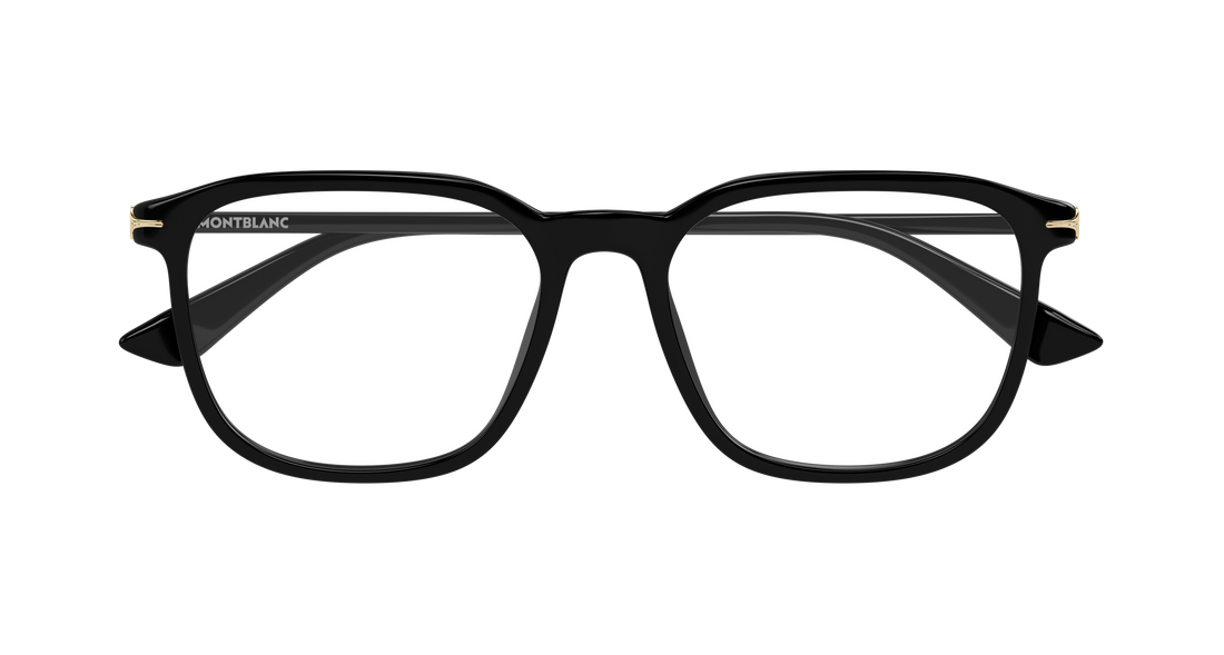 Briller montblanc mb0438o 001 negro rectangular / squared masculino størrelse 53mm - Detaljeret visning