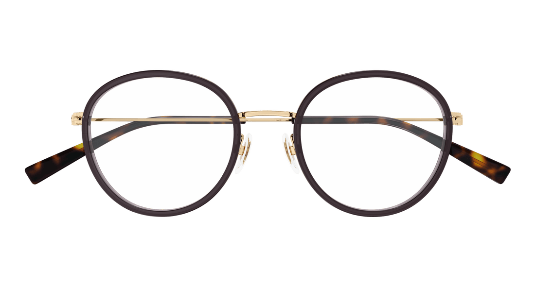 Óculos graduados gucci gg1851oa 007 marron round femenino tamanho 50mm - Vista de detalhe