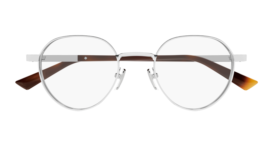 Occhiali da vista gucci gg1963o 003 plateado round/oval/panthos masculino taglia 49mm - Vista dettagliata