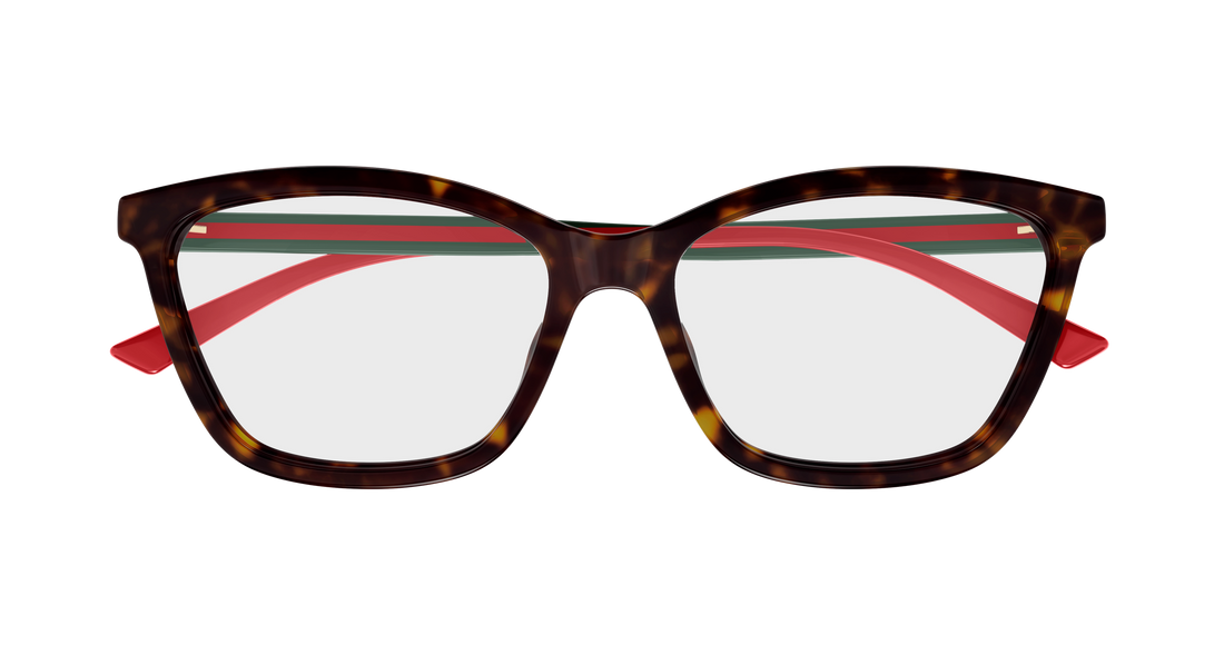 Occhiali da vista gucci gg1989o 002 havana cat eye femenino taglia 56mm - Vista dettagliata