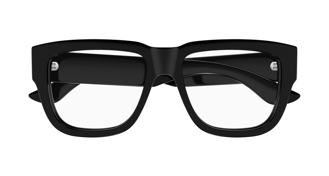 Gafas graduadas alexander mcqueen am0510o 001 negro square unisex talla 55mm - Vista de detalle