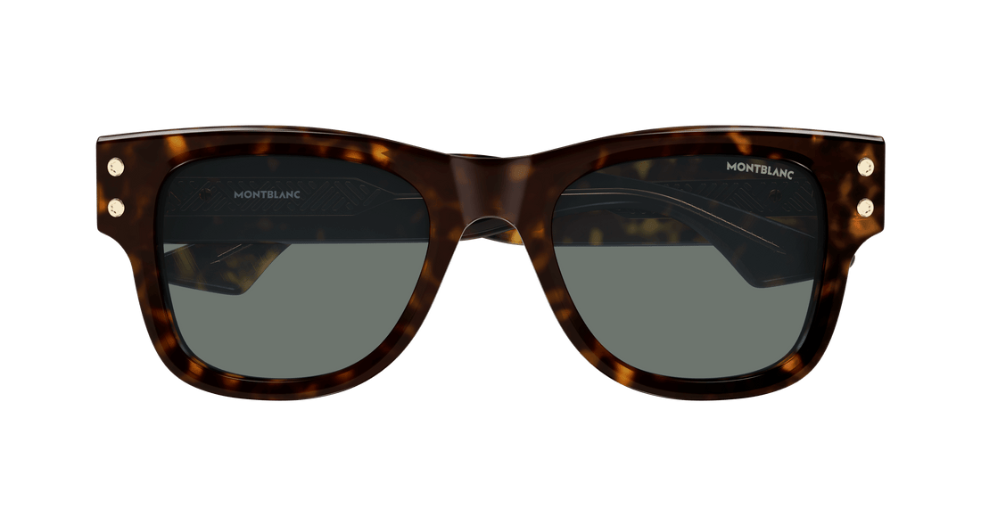 Sunglasses montblanc mb0381s 002 havana square masculino size 54mm - Detailed view