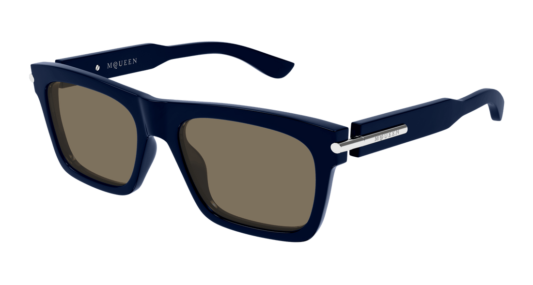Solglasögon alexander mcqueen am0495s 004 azul square masculino storlek 55mm - Huvudvy