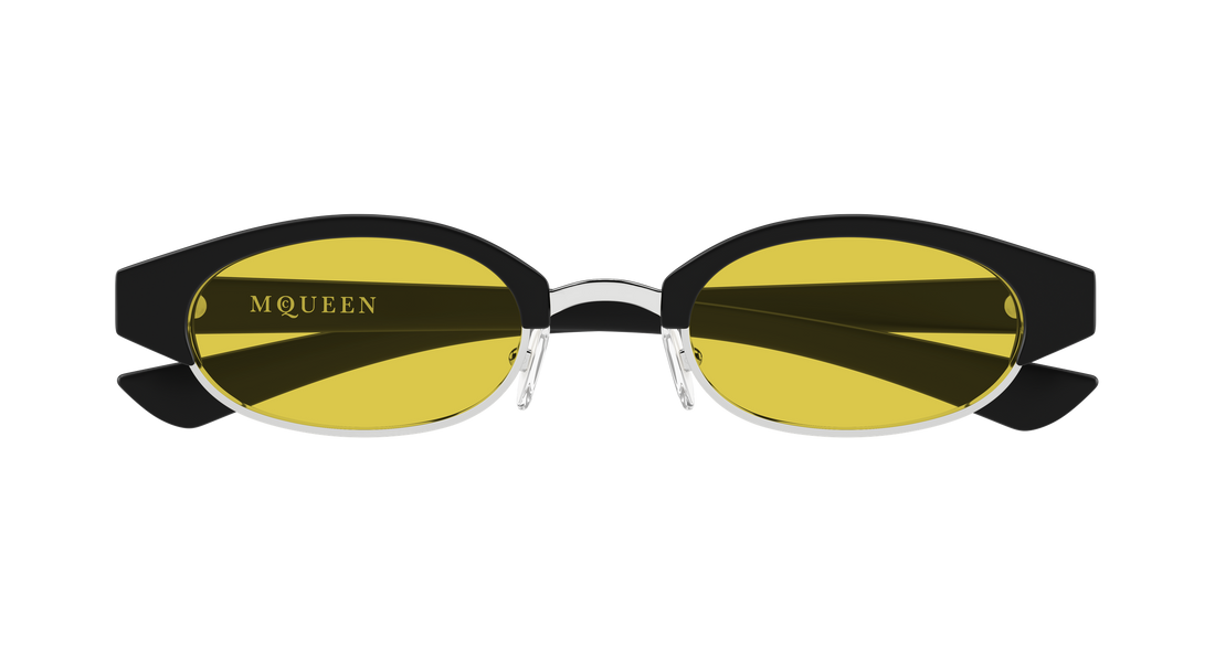 Solglasögon alexander mcqueen am0534s 003 negro round/oval/panthos unisex storlek 48mm - Detaljvy