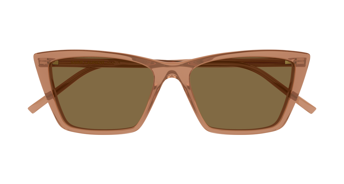 Solbriller saint laurent sl 737 mica thin 009 marron rectangular / squared femenino størrelse 54mm - Detaljeret visning