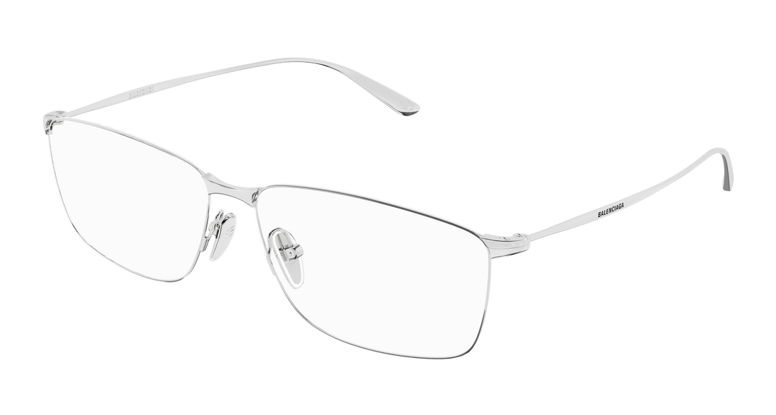 Brillen balenciaga bb0415o 002 plateado square masculino größe 60mm - Hauptansicht