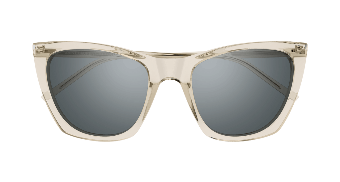 Occhiali da sole saint laurent sl 214 kate thin 004 beige cat eye femenino taglia 55mm - Vista dettagliata