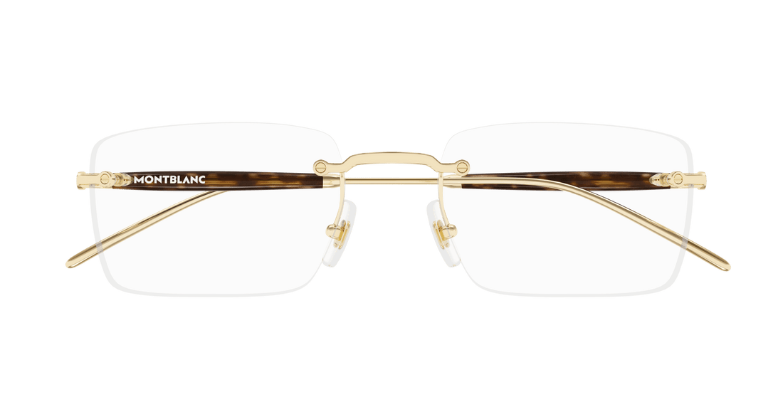 Occhiali da vista montblanc mb0411o 002 dorado square masculino taglia 55mm - Vista dettagliata