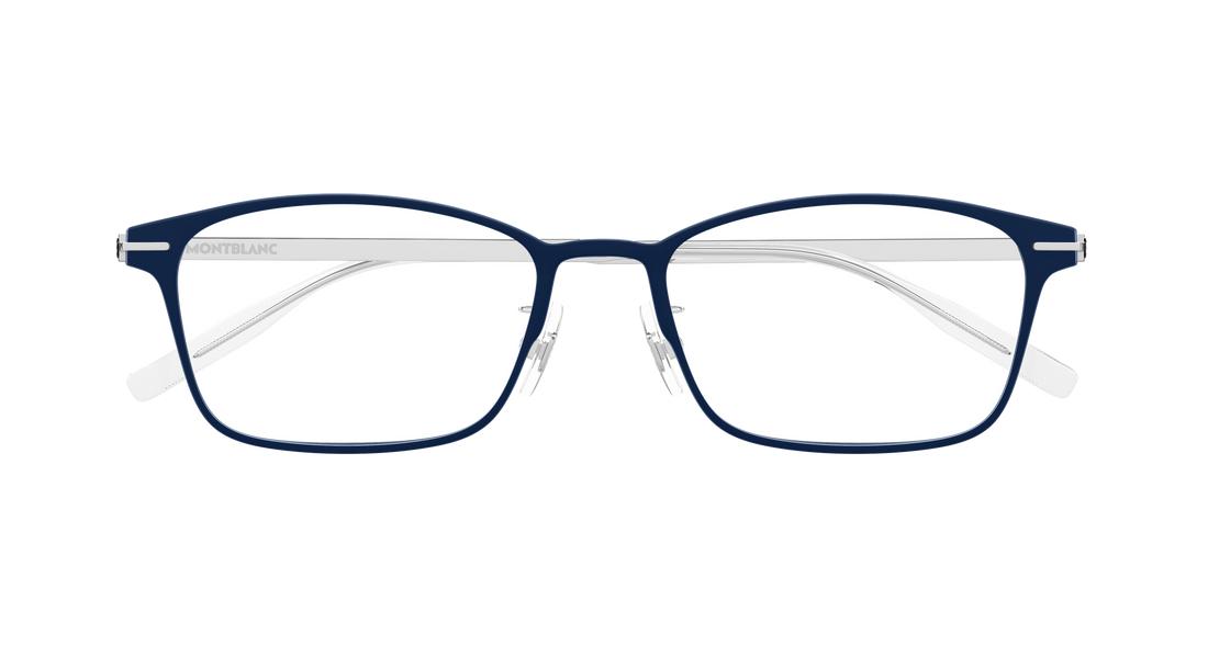 Glasögon montblanc mb0449oj 003 azul rectangular / squared masculino storlek 54mm - Detaljvy