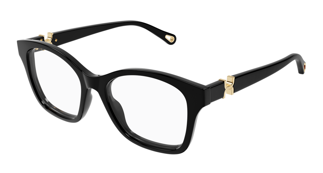 Glasögon chloé ch0334o 001 negro cat eye femenino storlek 50mm - Huvudvy
