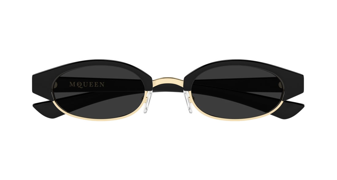 Solglasögon alexander mcqueen am0534s 001 negro round/oval/panthos unisex storlek 48mm - Detaljvy