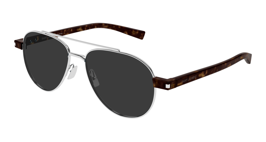 Lunettes de soleil saint laurent sl 843 002 plateado round/oval/panthos masculino taille 54mm - Vue principale