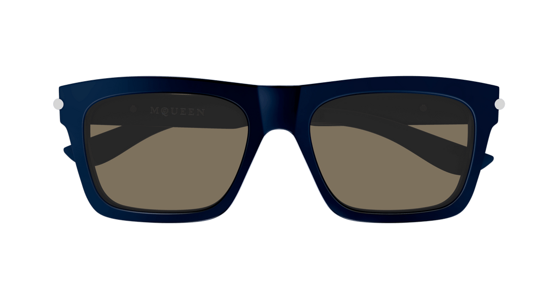 Solglasögon alexander mcqueen am0495s 004 azul square masculino storlek 55mm - Detaljvy