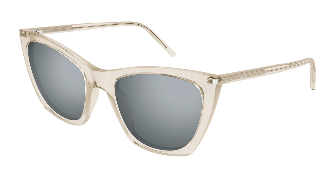 Occhiali da sole saint laurent sl 214 kate thin 004 beige cat eye femenino taglia 55mm - Vista principale
