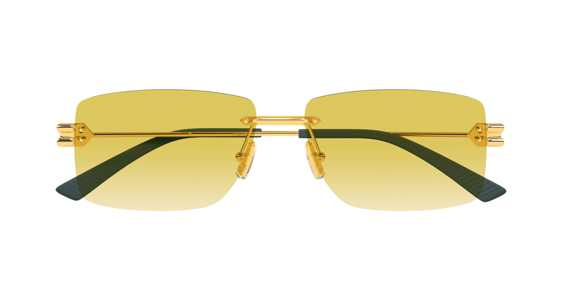 Occhiali da sole bottega veneta bv1126s 006 dorado square masculino taglia 58mm - Vista dettagliata