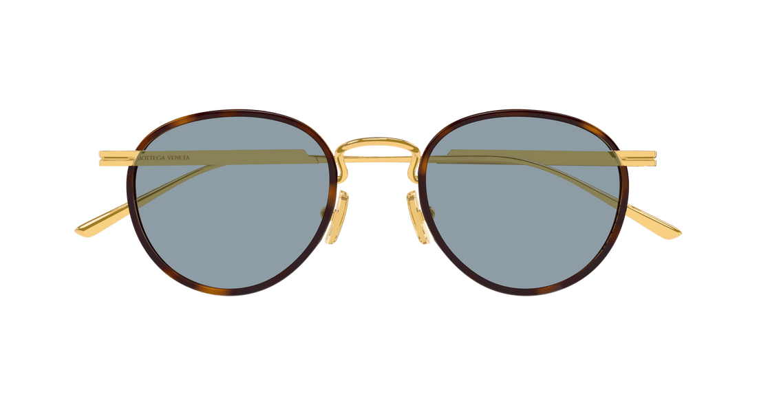 Occhiali da sole bottega veneta bv1389s 002 dorado round masculino taglia 48mm - Vista dettagliata