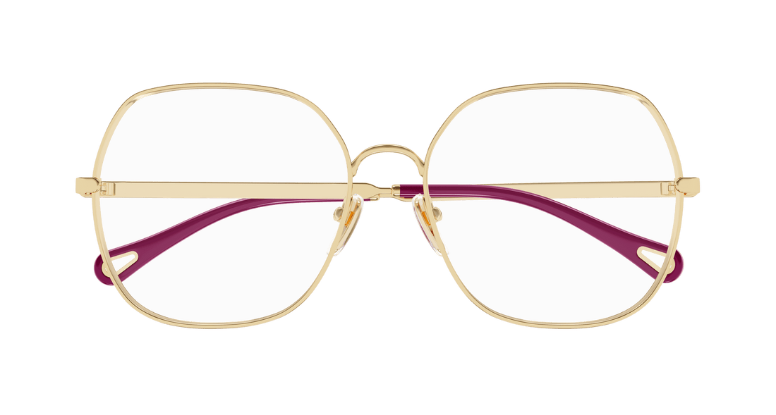 Occhiali da vista chloé ch0284o 001 dorado square femenino taglia 57mm - Vista dettagliata
