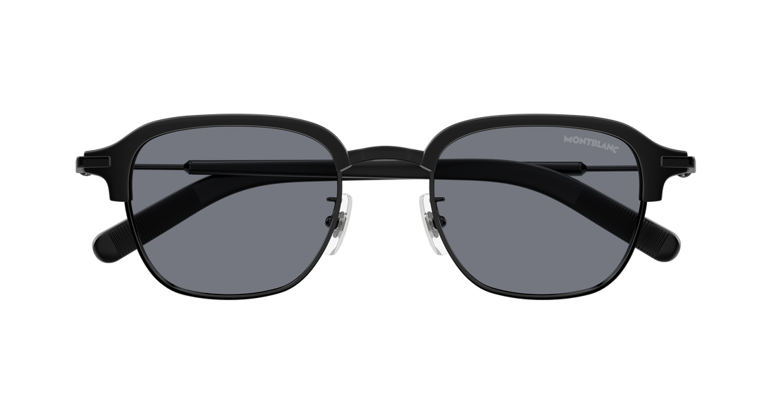 Occhiali da sole montblanc mb0390s 003 negro rectangular / squared masculino taglia 50mm - Vista dettagliata