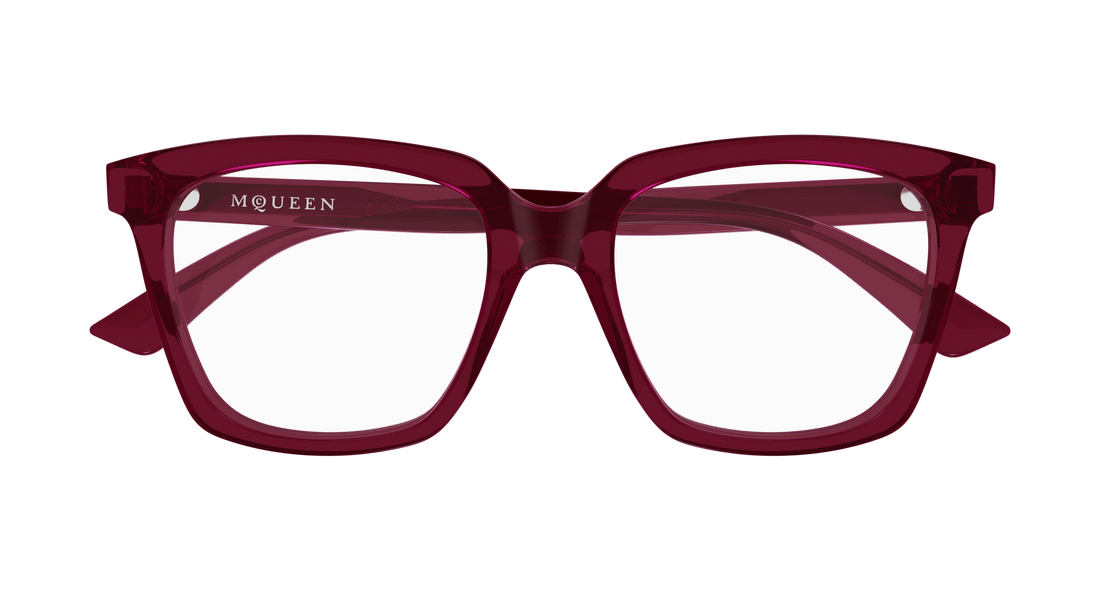 Gafas graduadas alexander mcqueen am0513o 003 burdeos cat eye femenino talla 53mm - Vista de detalle