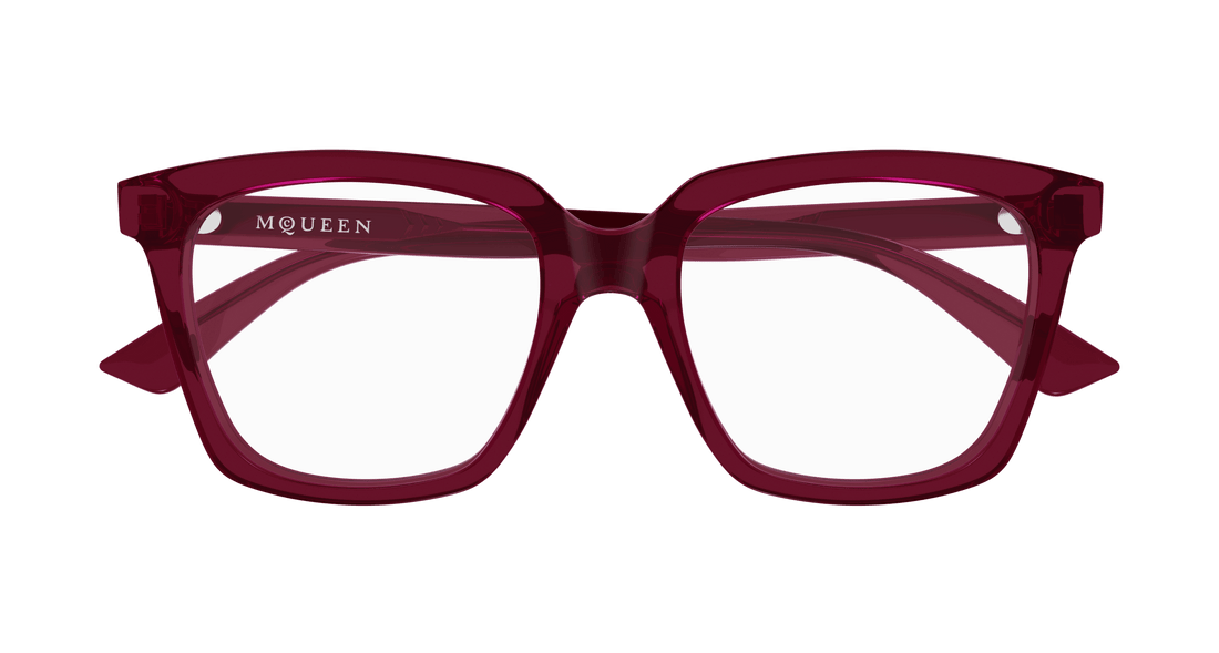 Occhiali da vista alexander mcqueen am0513o 003 burdeos cat eye femenino taglia 53mm - Vista dettagliata
