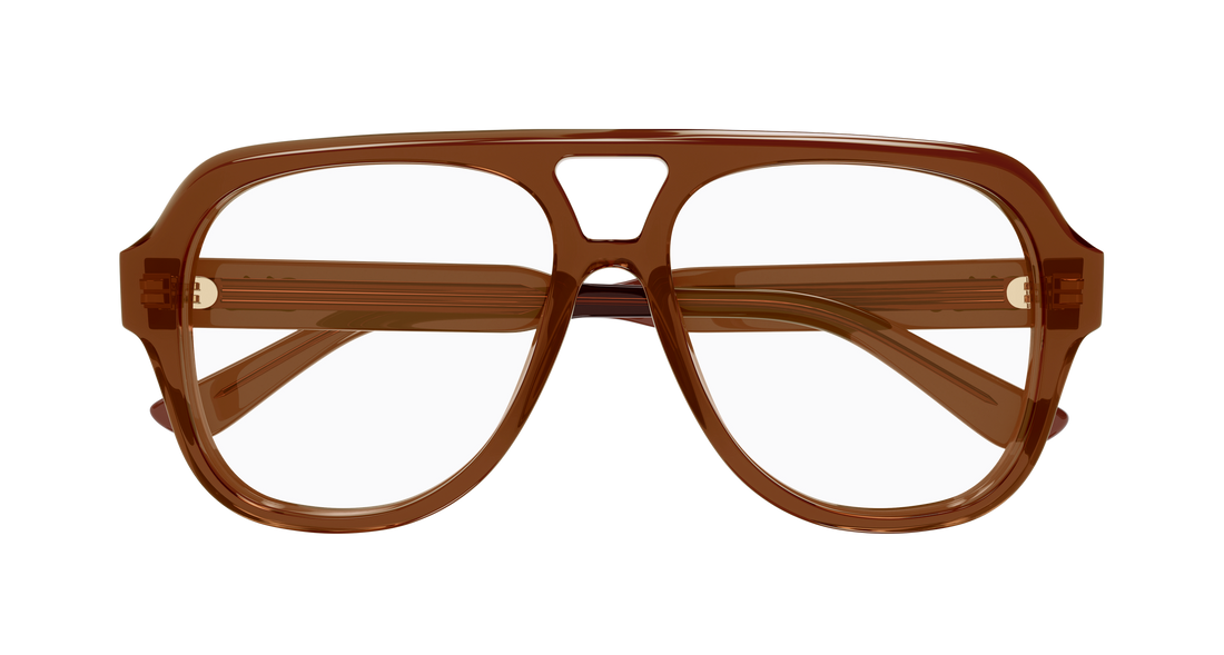 Brillen chloé ch0339o 003 marron pilot/navigator femenino größe 56mm - Detailansicht