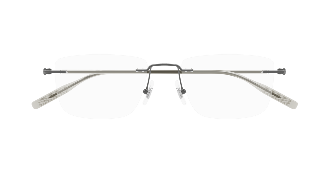 Brillen montblanc mb0431o 001 plateado rectangular / squared masculino größe 53mm - Detailansicht