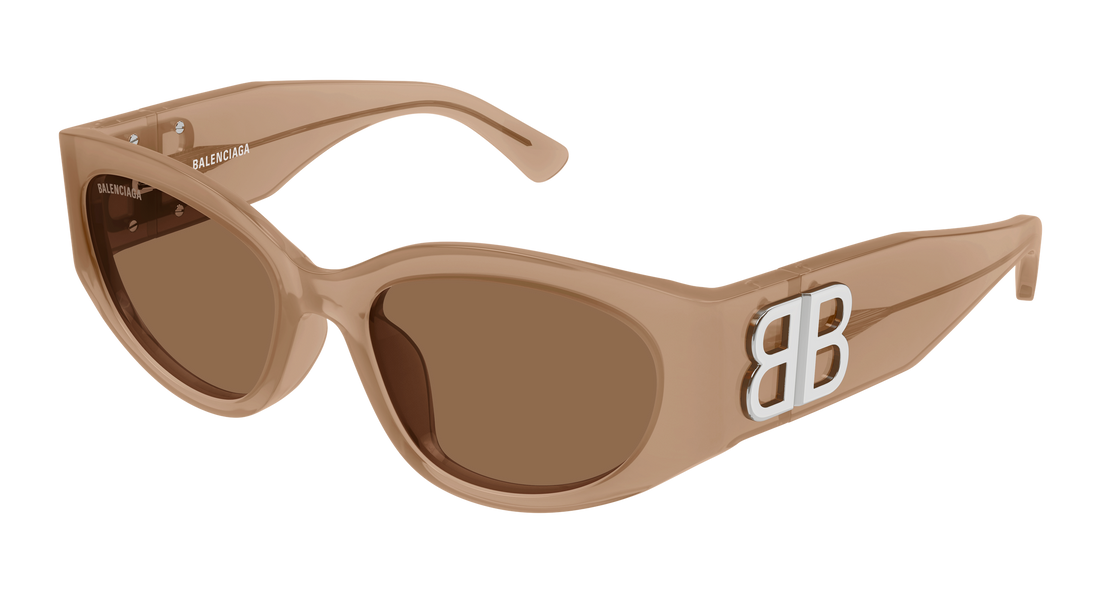 Occhiali da sole balenciaga bb0324sk 015 marron round/oval/panthos femenino taglia 55mm - Vista principale