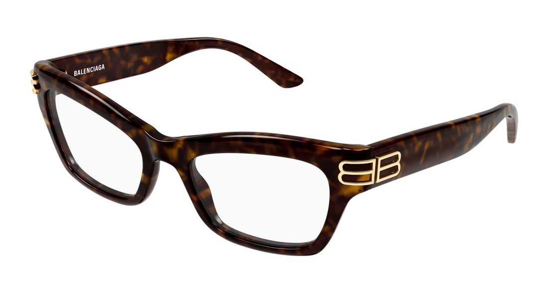 Occhiali da vista balenciaga bb0435o 002 havana cat eye femenino taglia 54mm - Vista principale
